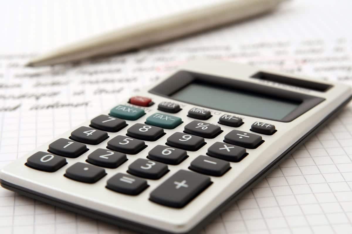 A calculator preparing taxes to be secured by DataSafe in Portland OR