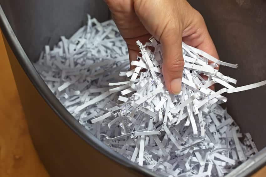 Shredded documents in Portland OR